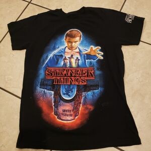 Netflix Stranger Things Black and Blue Kids T-Shirt